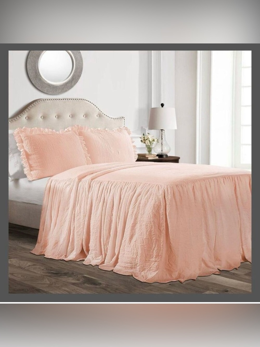 Lush Decor - 2pc Twin Ruffle Skirt Bedspread Set Blush - Lush D Blush